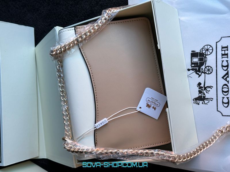 Жіноча сумка Coach Mini Klare Crossbody in Signature Canvas in Light Khaki/Snake Premium фото