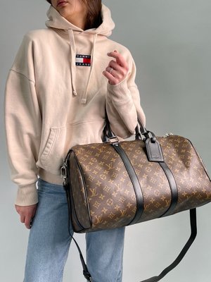 Унісекс сумка Louis Vuitton Keepall Bandouliere 45 Brown Canvas Premium фото