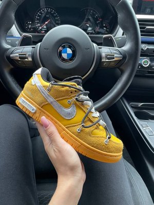 Мужские баскетбольные кроссовки Nike SB Dunk x Off White Yellow фото