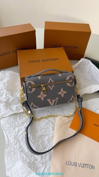 Женская сумка Louis Vuitton Pochette M&eacute;tis East West Bag Blue Pink Premium фото