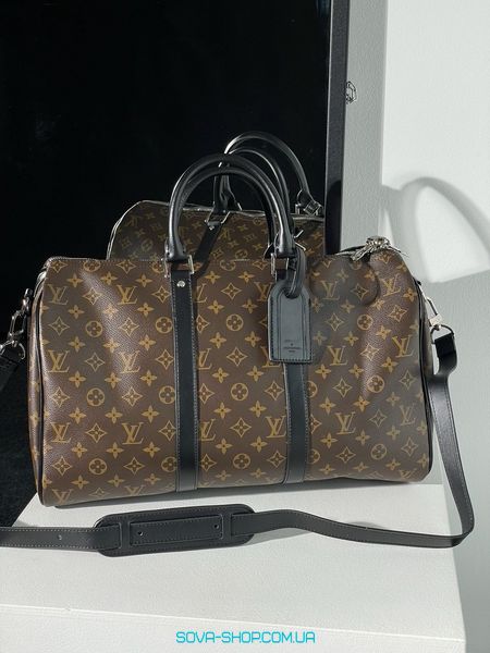 Унисекс сумка Louis Vuitton Keepall Bandouliere 45 Brown Canvas Premium фото