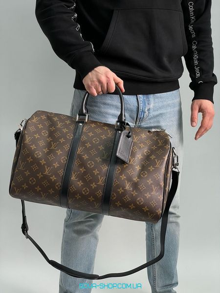 Унісекс сумка Louis Vuitton Keepall Bandouliere 45 Brown Canvas Premium фото