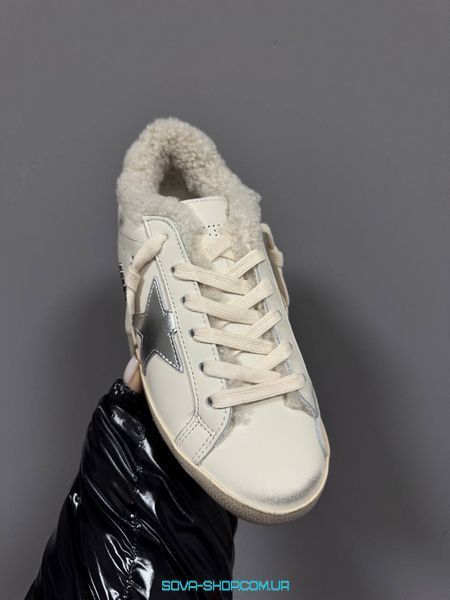 Жіночі зимові кросівки GG SUPERSTAR WHITE / SILVER PINK FUR Premium фото