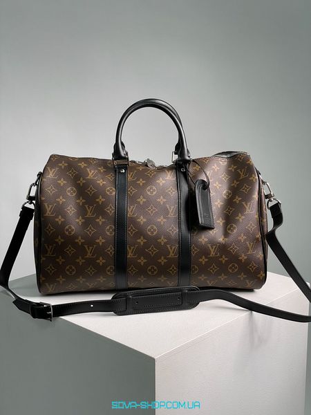 Унісекс сумка Louis Vuitton Keepall Bandouliere 45 Brown Canvas Premium фото