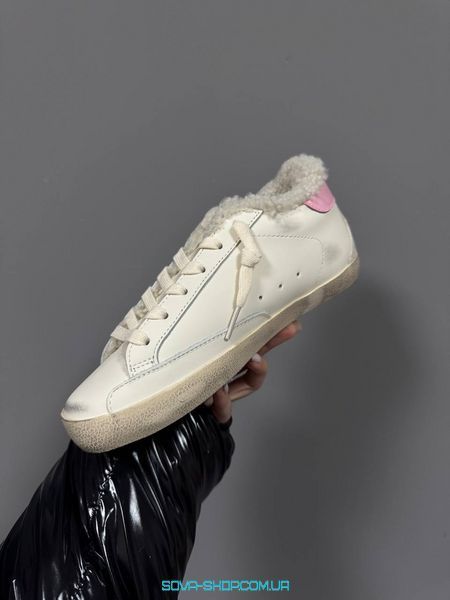 Жіночі зимові кросівки GG SUPERSTAR WHITE / SILVER PINK FUR Premium фото
