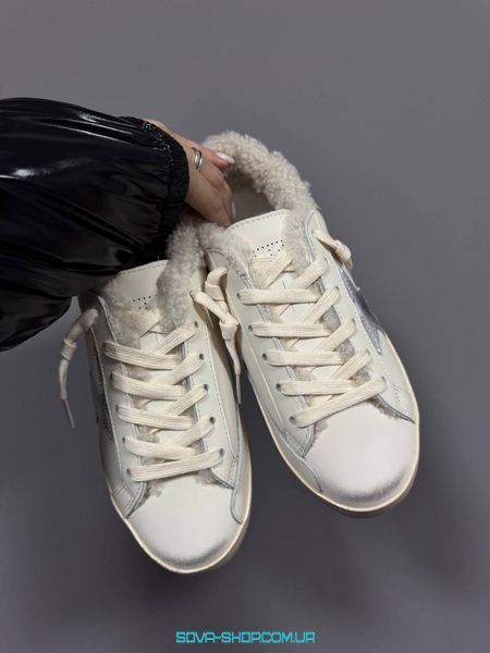 Жіночі зимові кросівки GG SUPERSTAR WHITE / SILVER PINK FUR Premium фото