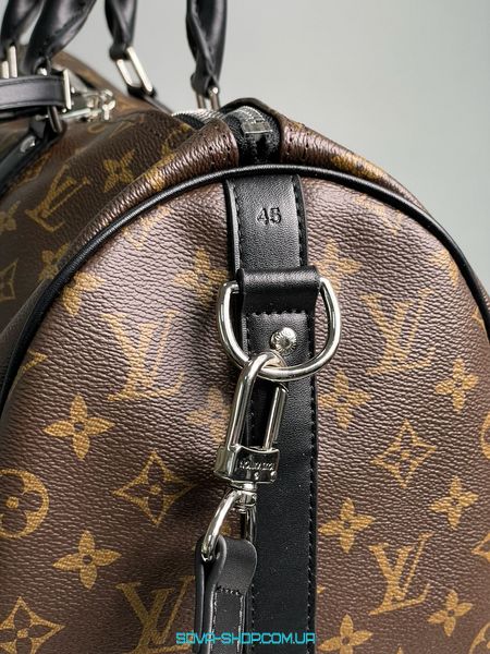 Унисекс сумка Louis Vuitton Keepall Bandouliere 45 Brown Canvas Premium фото