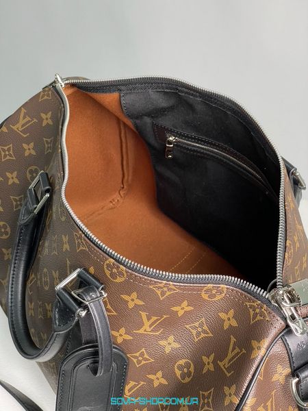 Унисекс сумка Louis Vuitton Keepall Bandouliere 45 Brown Canvas Premium фото