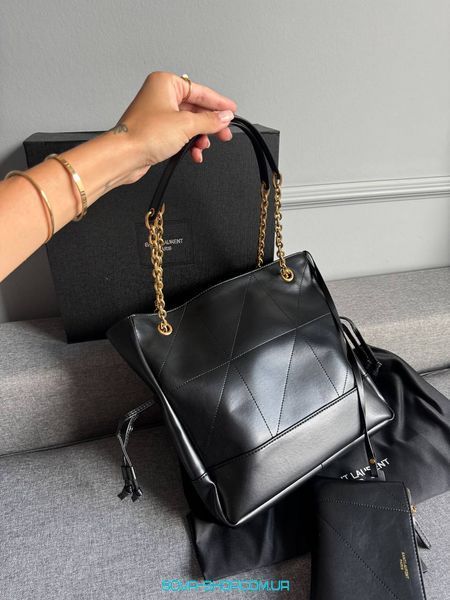 Жіноча сумка Yves Saint Laurent Jamie Shopping in Lambskin Black Premium фото