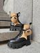 Женские ботинки (натуральная кожа) Prada Boots Zip Pocket Black/Nude PREMIUM re-9794 фото 1