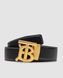Ремінь Burberry Leather TB Belt Black/Tan/Gold Premium re-128203 фото 3