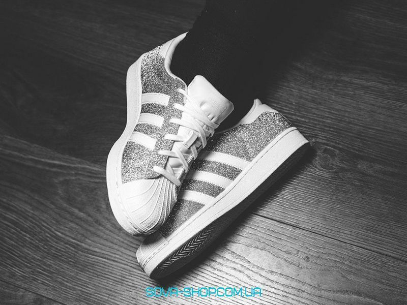 Женские кроссовки Superstar Silver/White Adidas фото