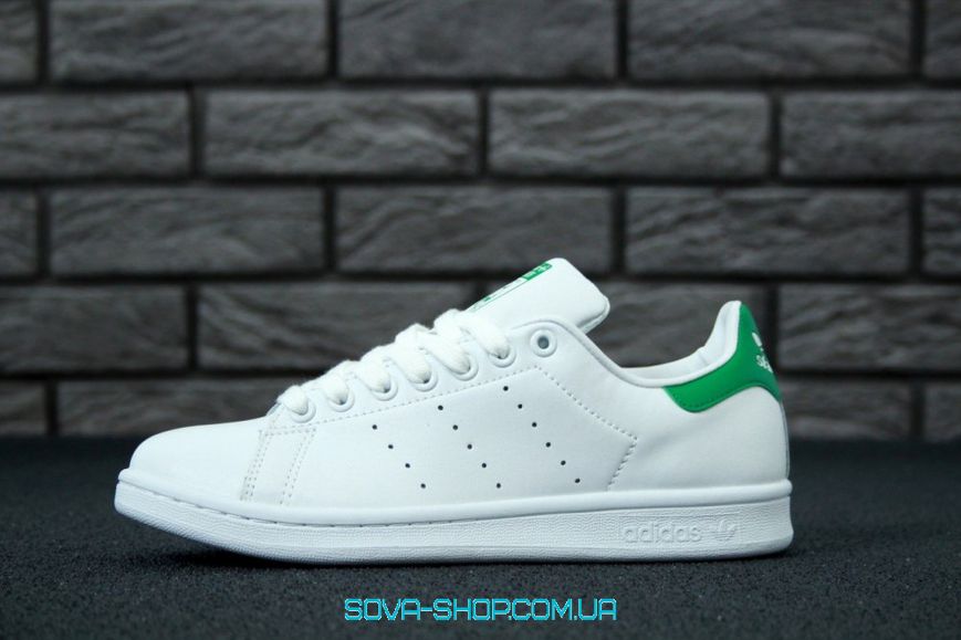 Чоловічі та жіночі кросівки Adidas Stan Smith White Green фото