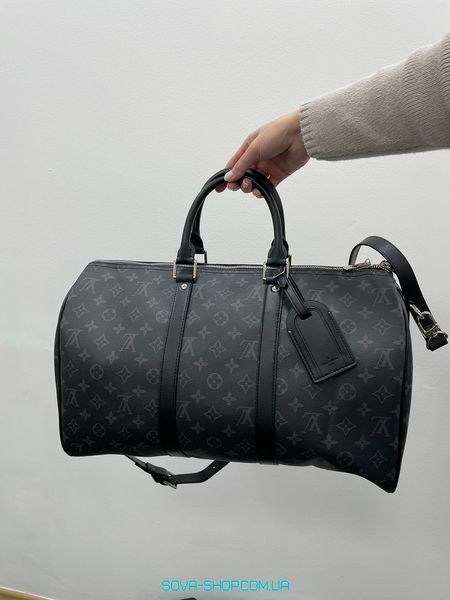 Унісекс сумка Louis Vuitton Keepall 45 Eclipse Grey Premium фото