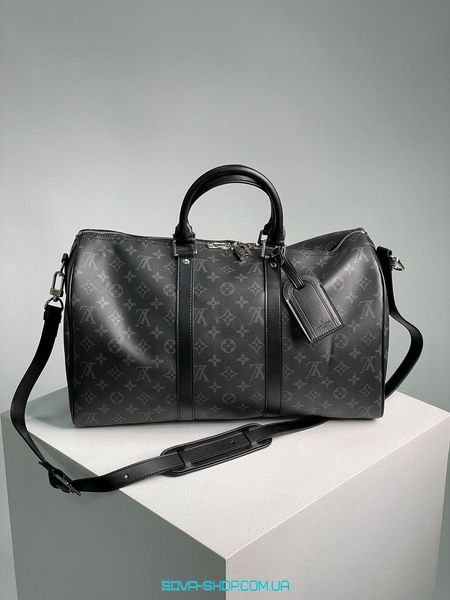 Унисекс сумка Louis Vuitton Keepall 45 Eclipse Grey Premium фото