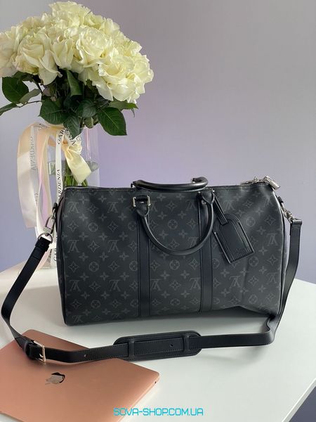 Унисекс сумка Louis Vuitton Keepall 45 Eclipse Grey Premium фото