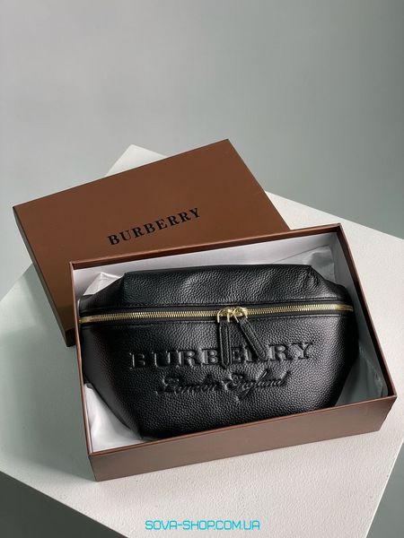 Мужская бананка Burberry Bum Bag Embossing Leather Premium фото