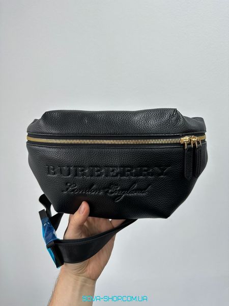 Мужская бананка Burberry Bum Bag Embossing Leather Premium фото