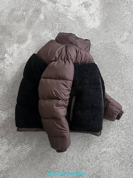Зимова куртка барашка Brown Black фото