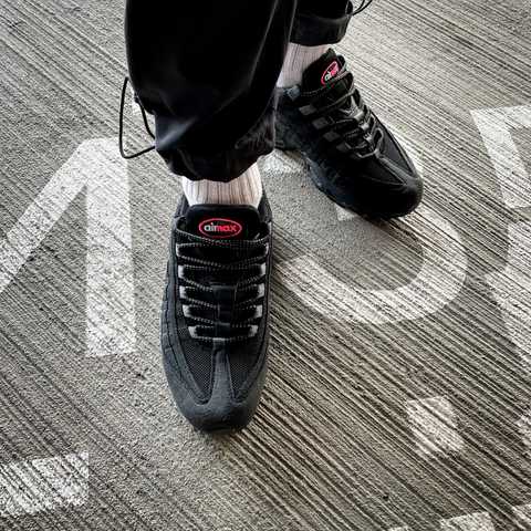 Nike air max 95 essential black grey outlet woven