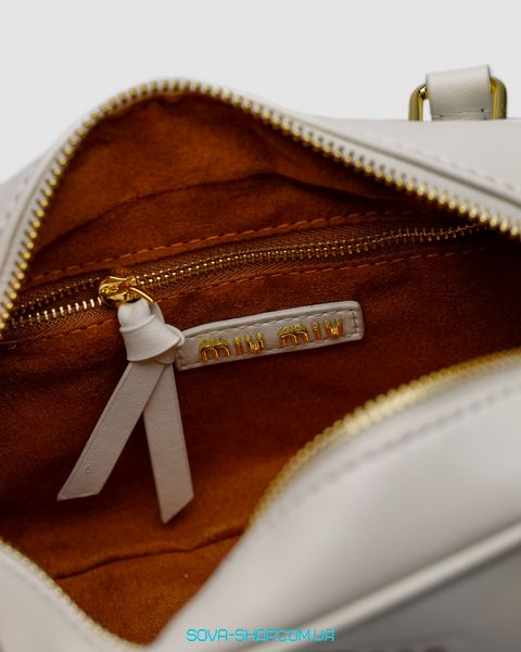 Женская сумка Miu Miu Arcadie Leather Bag Cream Premium фото