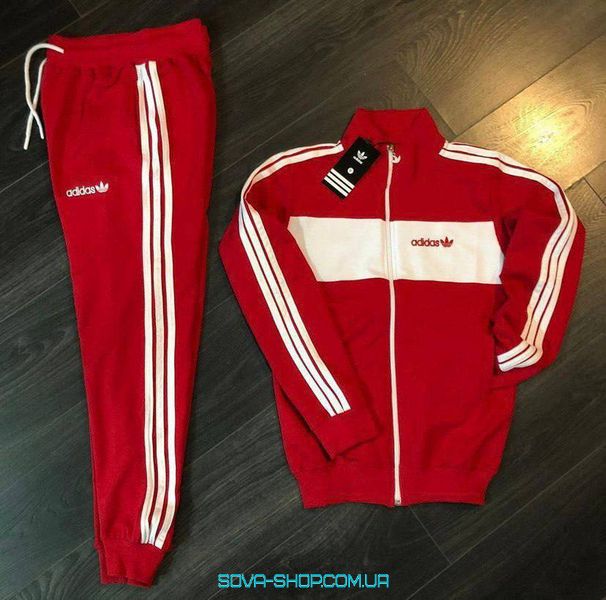 Чоловічий костюм Adidas: кофта-штани Adidas червоний фото