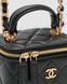 Жіноча сумка Chanel Classic Black Lambskin Pearl Crush Mini Vanity Case Premium re-126485 фото 2