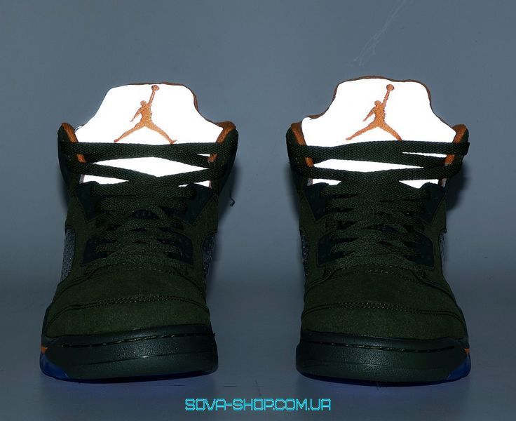 Мужские баскетбольные кроссовки Nike Air Jordan 5 Retro Gs 2024 Olive 440888-308 Premium фото