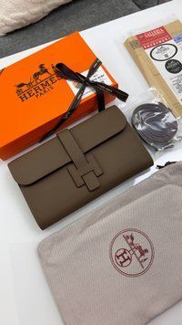 Жіноча сумка Hermes Jige Elan Clutch Olive Premium фото