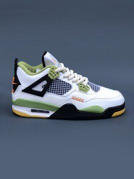 Чоловічі баскетбольні кросівки Air Jordan 4 Retro White Green Nike фото