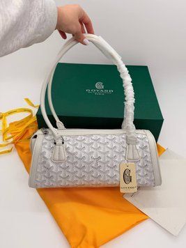 Женская сумка Goyard Bonbonniere Canvas White Premium фото