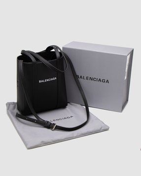 Жіноча сумка Balenciaga Everyday XXS Black Leather Premium фото