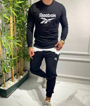 Мужской спортивный костюм Reebok черный фото