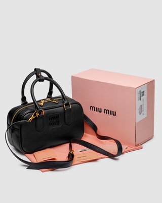 Женская сумка Miu Miu Arcadie Leather Bag Black Premium фото
