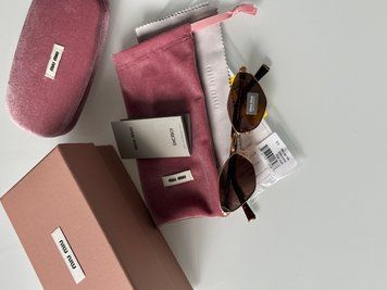 Сонцезахисні окуляри Miu Miu MU56Z 5AK-061 Brown/Gold Premium фото