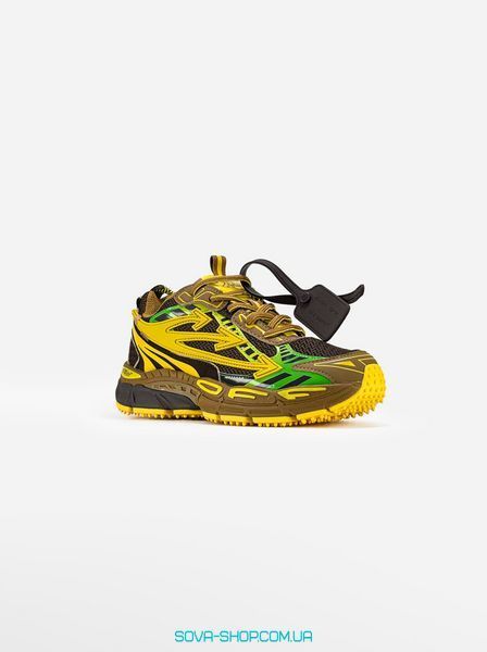 Мужские и женские кроссовки Off-White "Be Right Back" Brown/Yellow фото