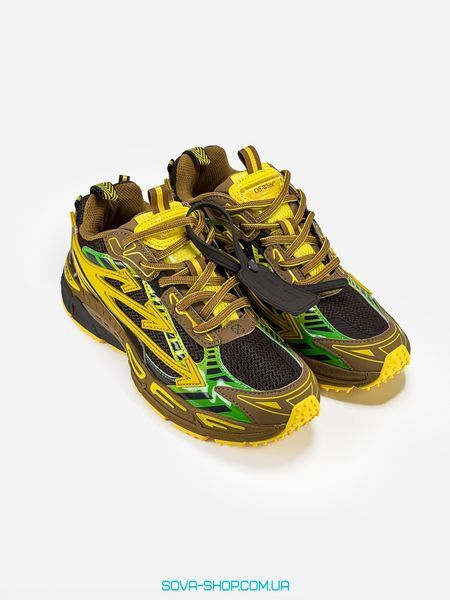 Мужские и женские кроссовки Off-White "Be Right Back" Brown/Yellow фото