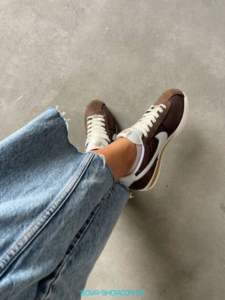Жіночі та чоловічі кросівки Nike Cortez Brown Premium фото