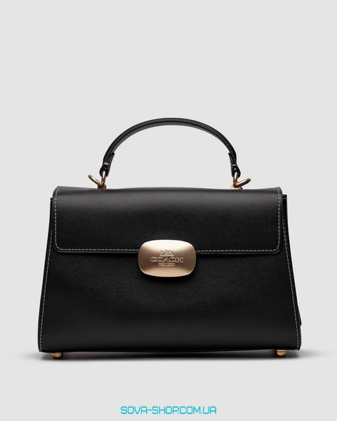 Жіноча сумка Coach Eliza Top Handle In Signature Canvas Black Premium фото