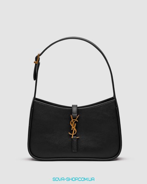 Жіноча сумка Yves Saint Laurent Hobo Le 5 A 7 Leather Shoulder Bag in Black Premium фото