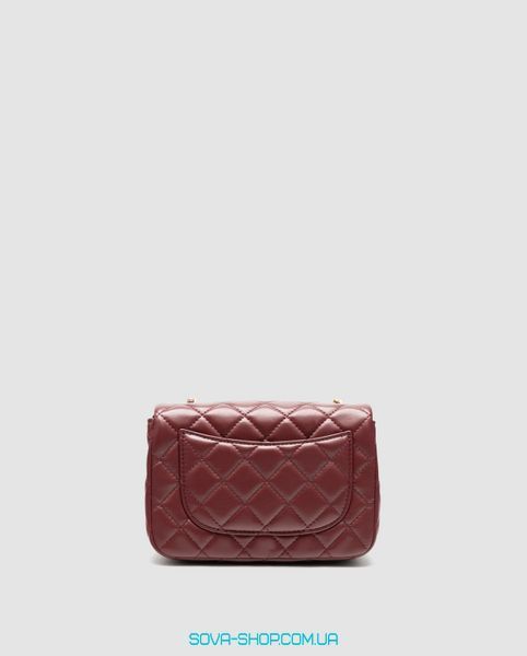 Жіноча сумка Chanel Mini Classic Single Flap in Burgundy/Gold Premium фото