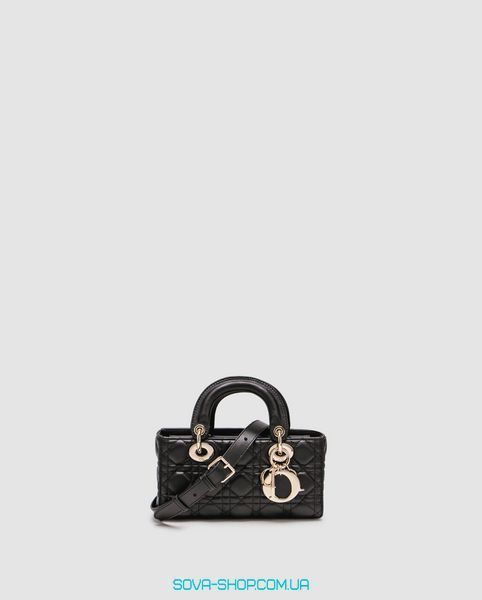Жіноча сумка Christian Dior Lady D-Joy Small Bag Black Premium фото