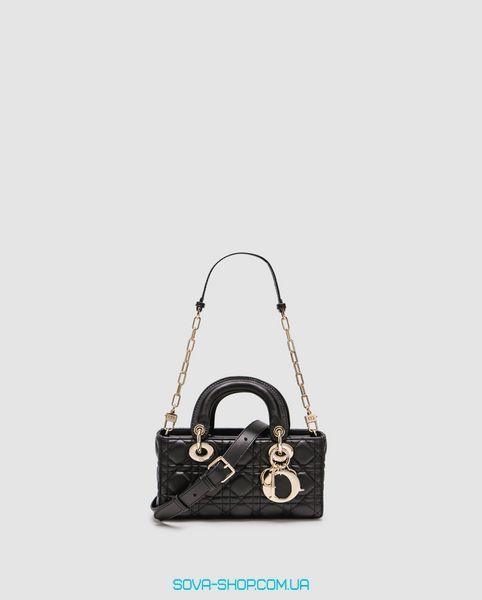 Жіноча сумка Christian Dior Lady D-Joy Small Bag Black Premium фото
