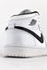 Жіночі баскетбольні кросівки Nike Air Jordan 1 Retro White Black re-5599 фото 5