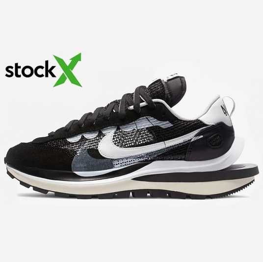 Мужские кроссовки Nike Sacai VaporWaffle Black Grey - купить в