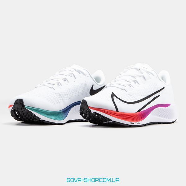 Мужские и женские кроссовки Nike Air Zoom Pegasus 37 White Purple Red фото