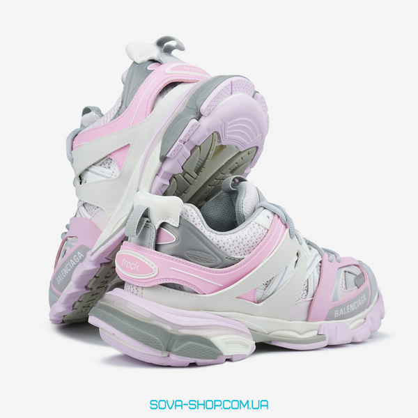 Женские кроссовки Balenciaga Track Grey Pink Premium фото