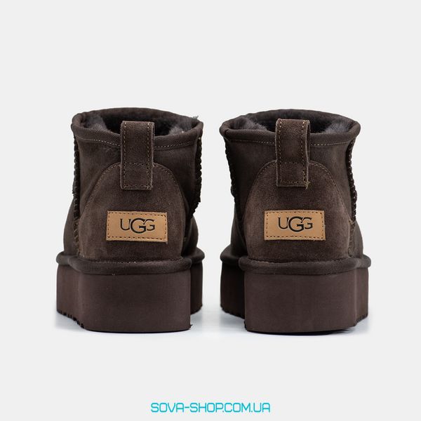 Жіночі зимові ботинки UGG Ultra Mini Platform Brown Premium фото