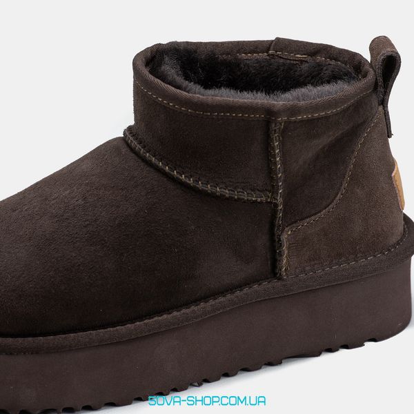 Жіночі зимові ботинки UGG Ultra Mini Platform Brown Premium фото