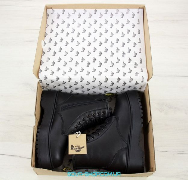 Зимові жіночі ботинки (З ХУТРОМ) Dr. Martens Jadon Triple Black фото